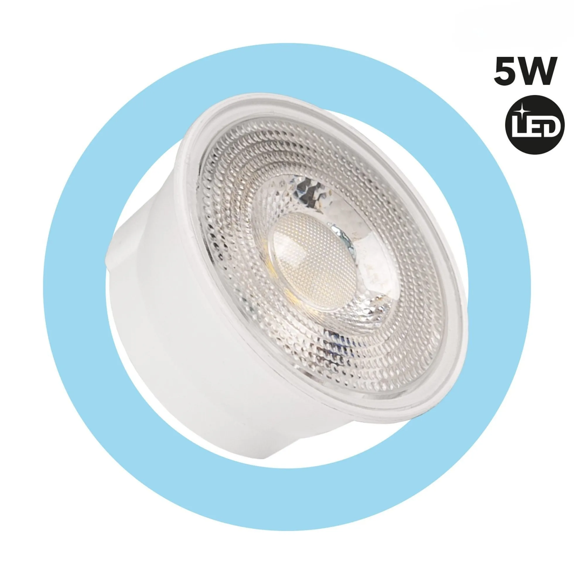 Módulo LED 5W para aro downlight MR16 - Diseño slim - 50º - 500lm - CRI 80