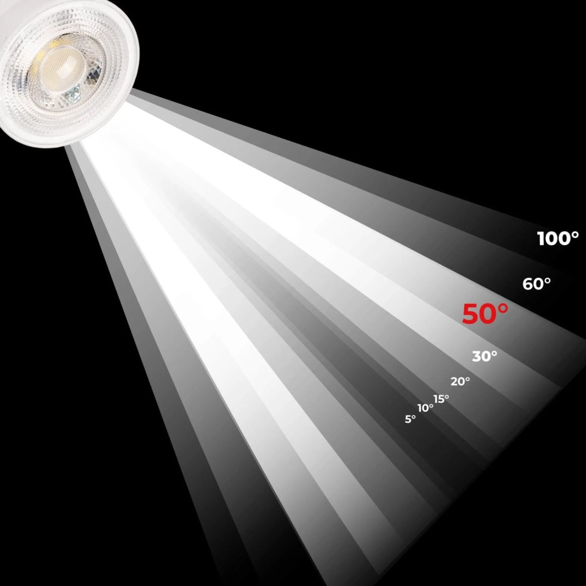 Módulo LED 5W para aro downlight MR16 - Diseño slim - 50º - 500lm - CRI 80