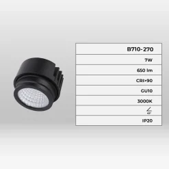 Módulo LED 7W para aro downlight MR16/GU10 - 45º - CRI 90