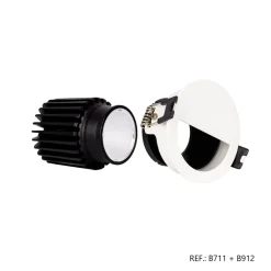 Módulo LED 15W para aro downlight MR16/GU10 - 45º - CRI 90