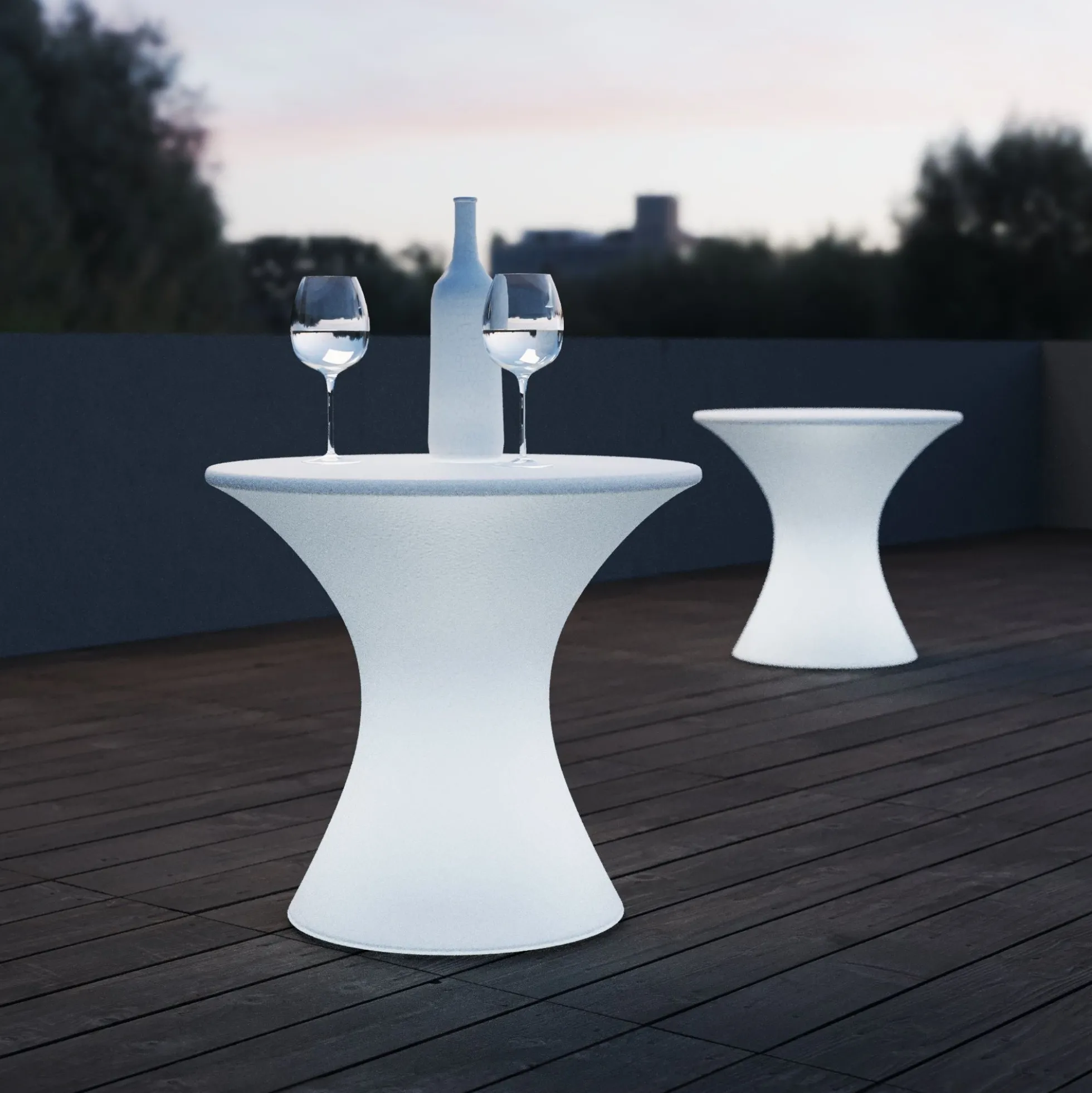 Mesa luminosa LED RGBW - 58 x Ø60 cm - 12W - Recargable