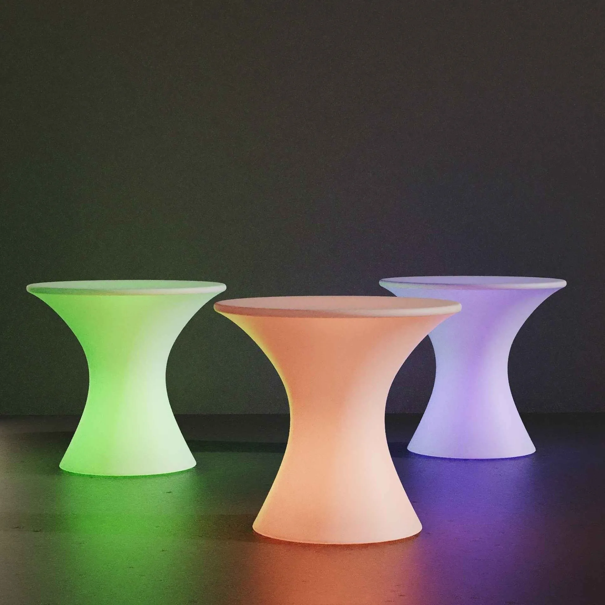 Mesa luminosa LED RGBW - 58 x Ø60 cm - 12W - Recargable