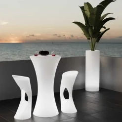 Mesa luminosa LED RGBW - 110 x Ø60 cm - 32W - Recargable