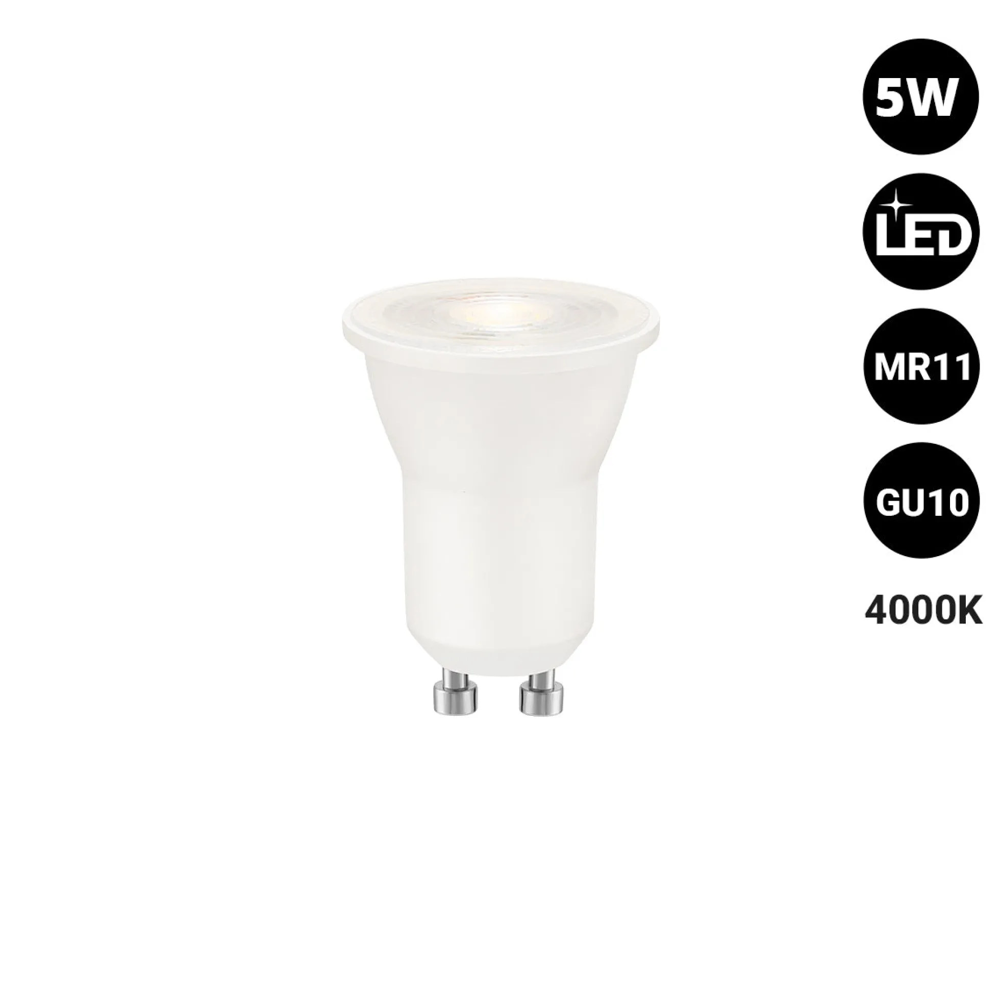 Mini Bombilla LED - MR11 GU10 - 5W - 45º
