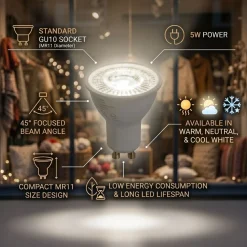 Mini Bombilla LED - MR11 GU10 - 5W - 45º