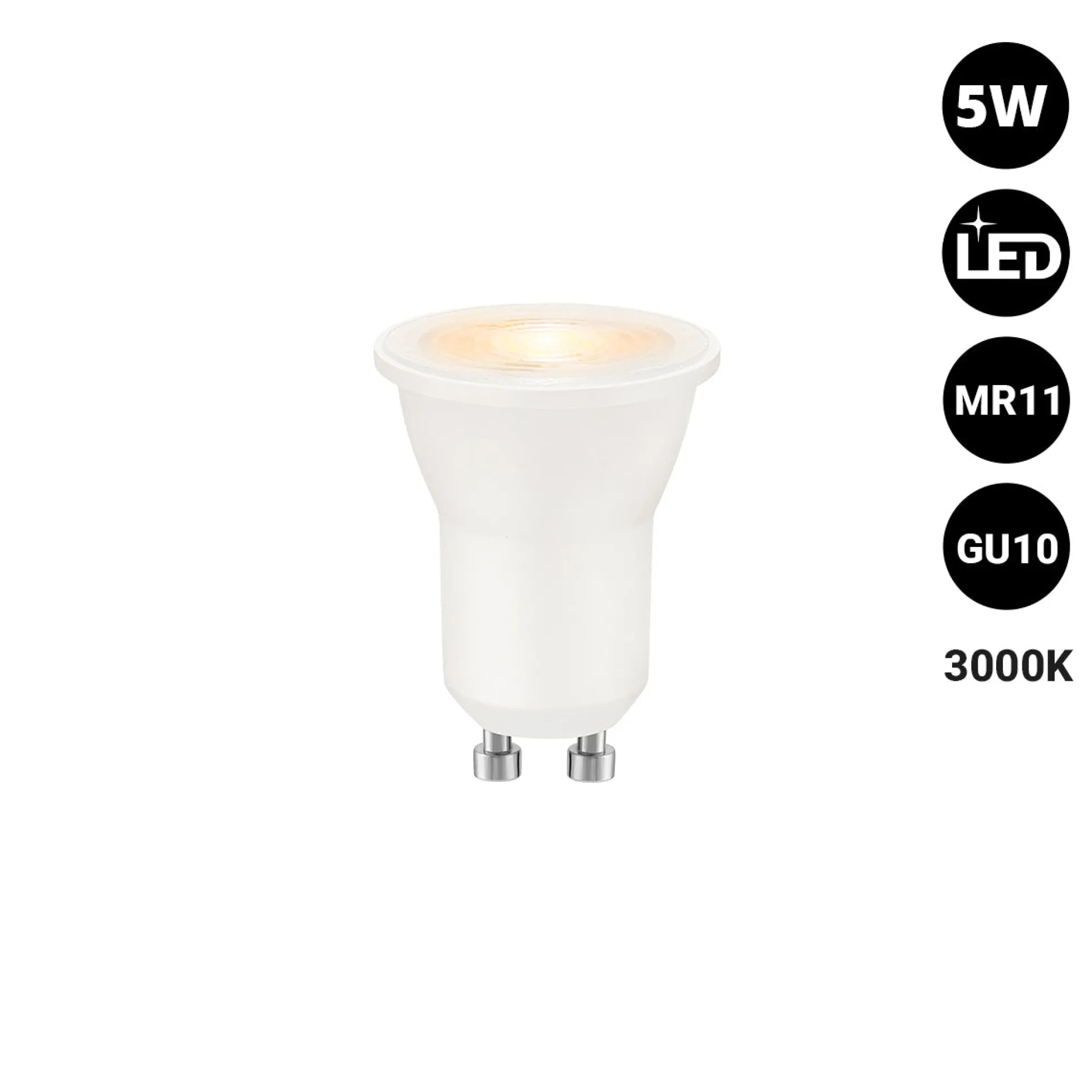 Mini Bombilla LED - MR11 GU10 - 5W - 45º