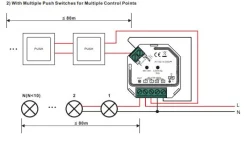 Mini Regulador (RF + PUSH) Monocolor Triac 400W max. 230V (1 canal) SUNRICHER - Perfect RF