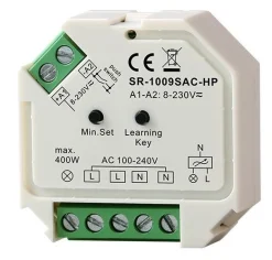 Mini Regulador (RF + PUSH) Monocolor Triac 400W max. 230V (1 canal) SUNRICHER - Perfect RF