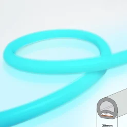 Neón LED flexible circular RGB - 24 V -  Instalación sobre superficie - Ø20mm - 5 metros - 22W/m - Kit completo - IP67