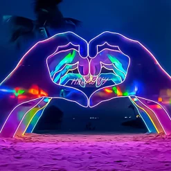 Neón LED flexible circular RGB - 24 V -  Instalación sobre superficie - Ø20mm - 5 metros - 22W/m - Kit completo - IP67