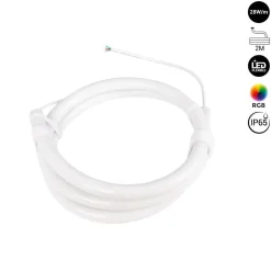 Neón LED flexible 360º circular RGB - Ø22mm - 2 metros - 24V DC- 240Ch/m  - 28W/m - IP65