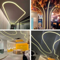 Neón LED flexible circular - 24V DC - Instalación sobre superficie - Ø20mm - 5 metros - 13W/m - Kit completo -  IP67