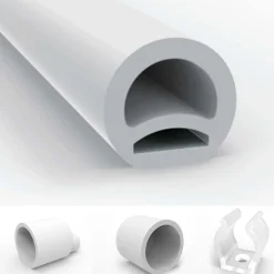 Neón LED flexible circular - 24V DC - Instalación sobre superficie - Ø20mm - 5 metros - 13W/m - Kit completo -  IP67