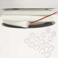 Neón LED flexible circular - 24V DC - Instalación sobre superficie - Ø20mm - 5 metros - 13W/m - Kit completo -  IP67