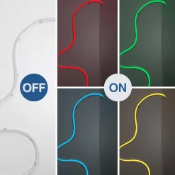 Neón LED flexible RGB 3D - 16x16mm - 5m - Kit completo -12W/m - IP67 -Curvatura vertical y horizontal