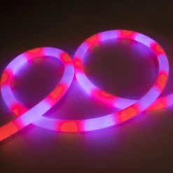 Neón LED flexible RGB inteligente IC - 360º circular - Ø22mm - 4 metros - 12V DC - 28W/m - IP65