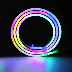 Neón LED Flexible RGB - 24V/DC 4x10mm - 5 metros - Kit completo - IP67 - 20W/m - Curvatura lateral