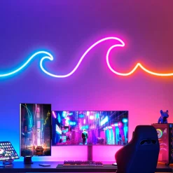 Neón LED Flexible RGB - 24V/DC 4x10mm - 5 metros - Kit completo - IP67 - 20W/m - Curvatura lateral