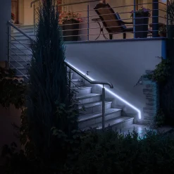 Neón LED flexible 24V DC - 4x10mm - 5 metros - Kit completo - IP67 - 11W/m - Curvatura lateral