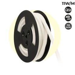 Neón LED flexible 24V DC - 12x12mm - 10 metros - Kit completo - 11W/m - IP67 - Curvatura vertical