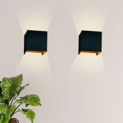 Pack de 2 Apliques de pared "KURTIN" 6W apertura de luz regulable