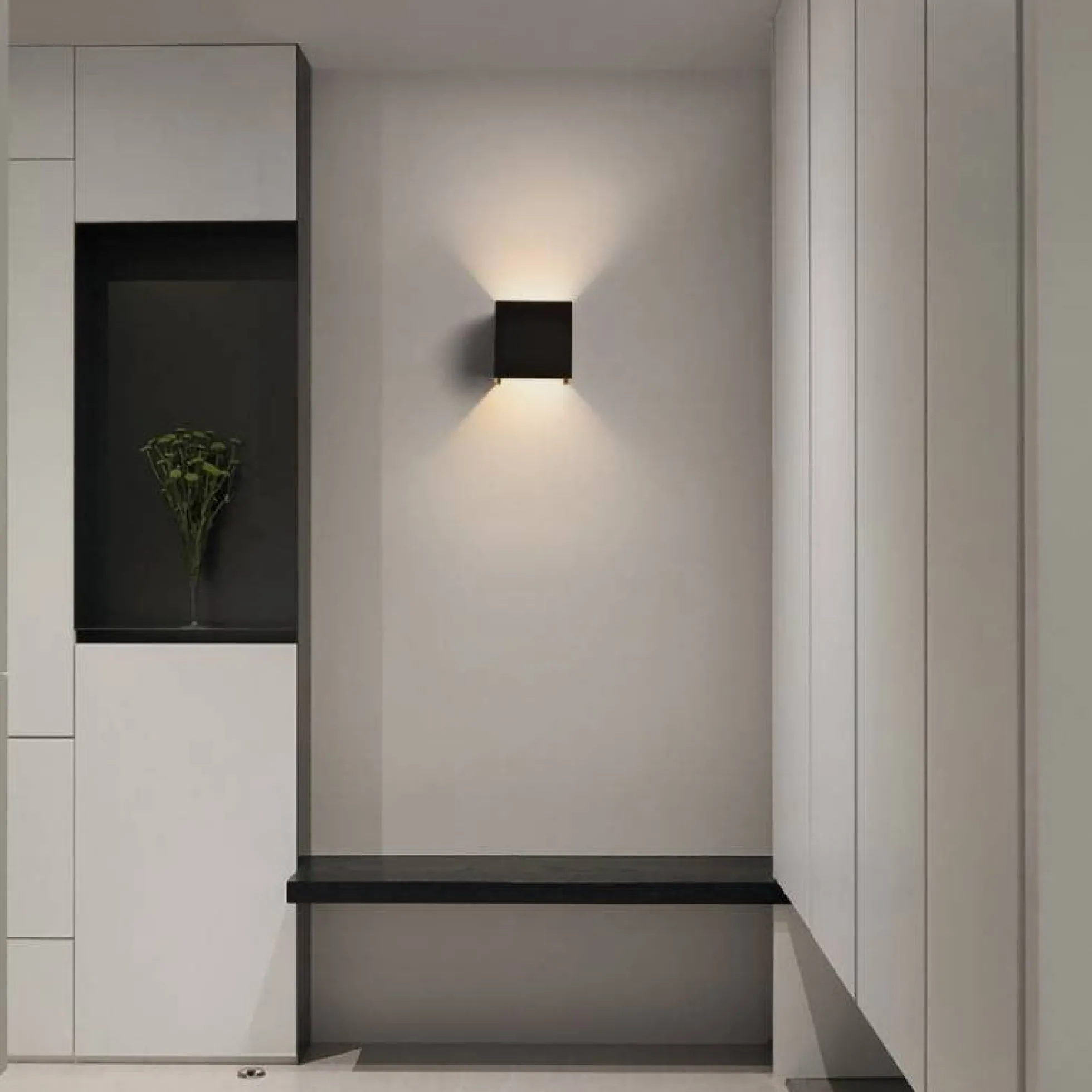 Pack de 2 Apliques de pared "KURTIN" 6W apertura de luz regulable