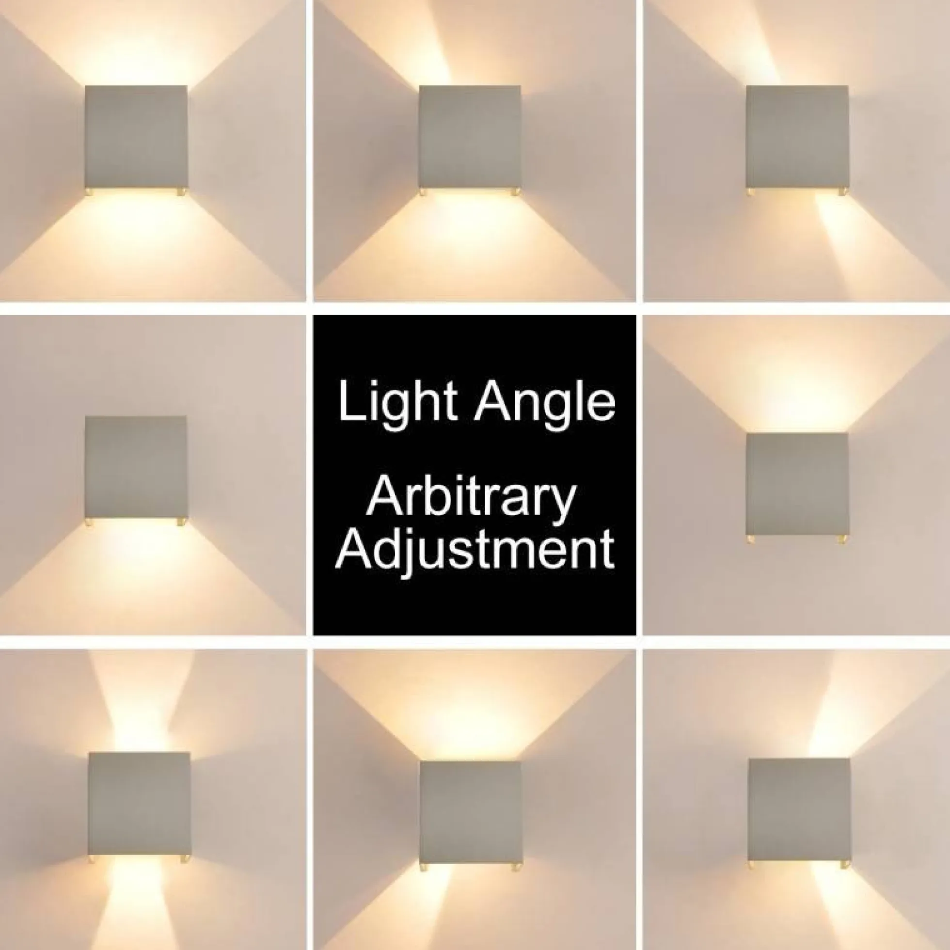 Pack de 2 Apliques de pared "KURTIN" 6W apertura de luz regulable