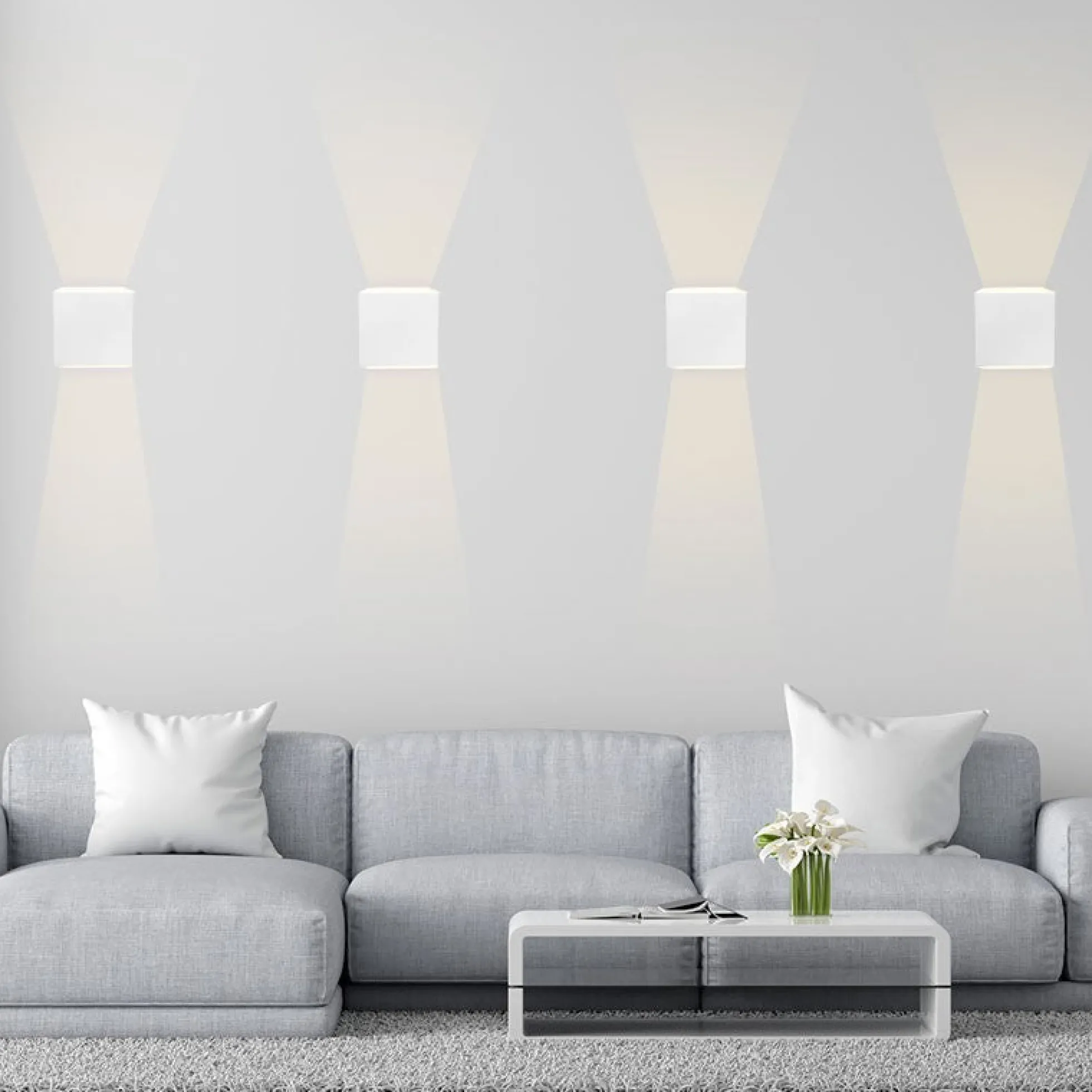 Pack de 2 Apliques de pared "KURTIN" 6W apertura de luz regulable