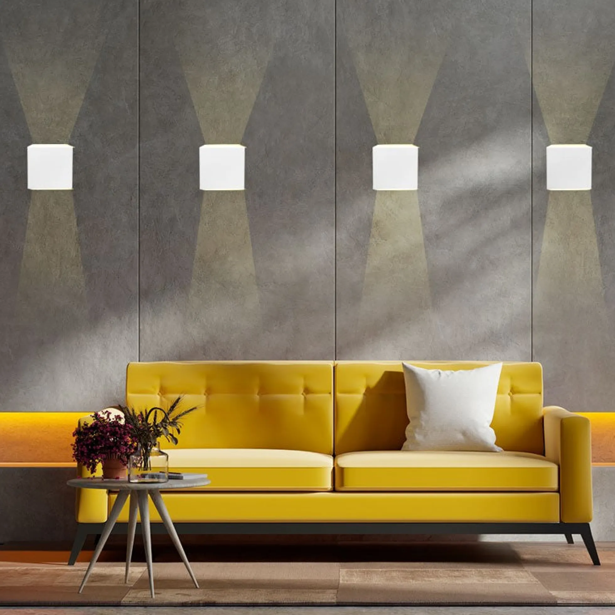 Pack de 2 Apliques de pared "KURTIN" 6W apertura de luz regulable