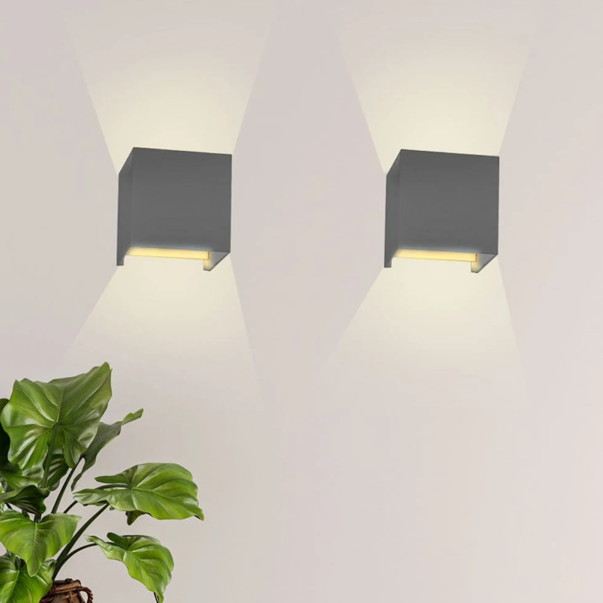 Pack de 2 Apliques de pared "KURTIN" 6W apertura de luz regulable