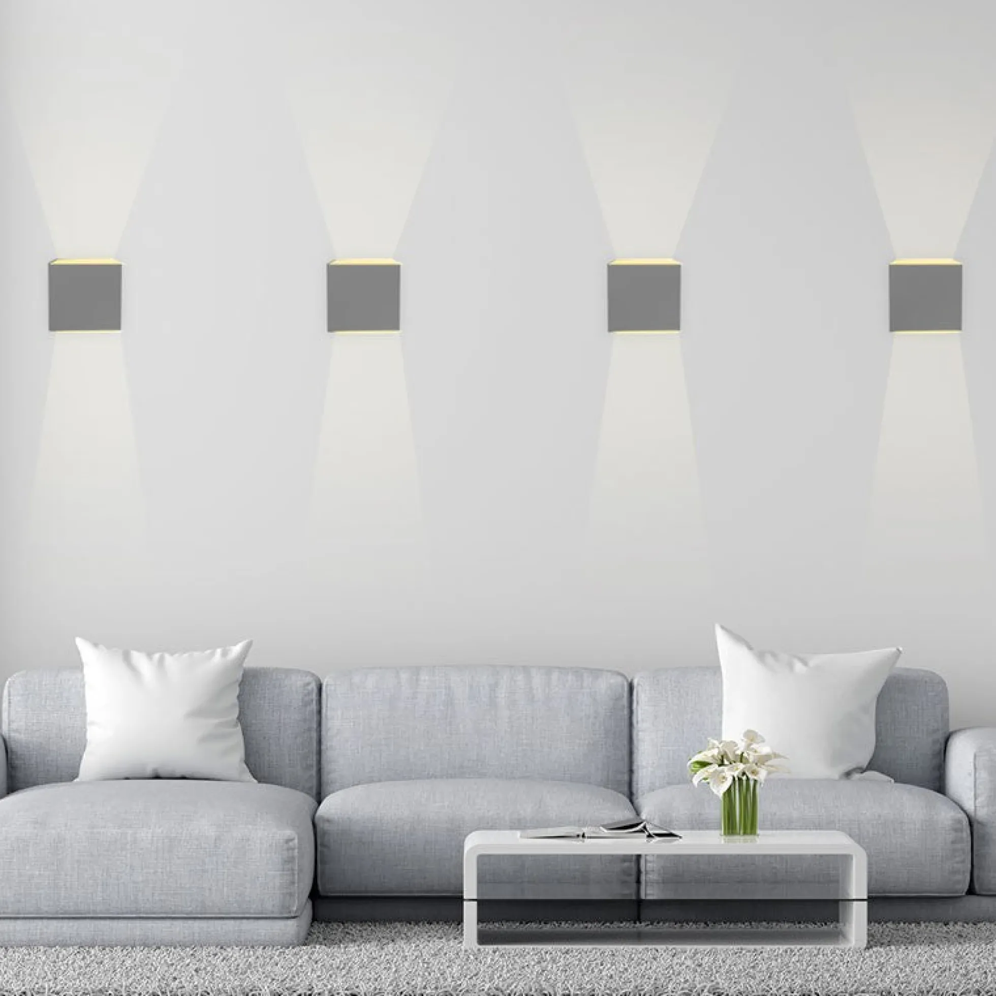 Pack de 2 Apliques de pared "KURTIN" 6W apertura de luz regulable