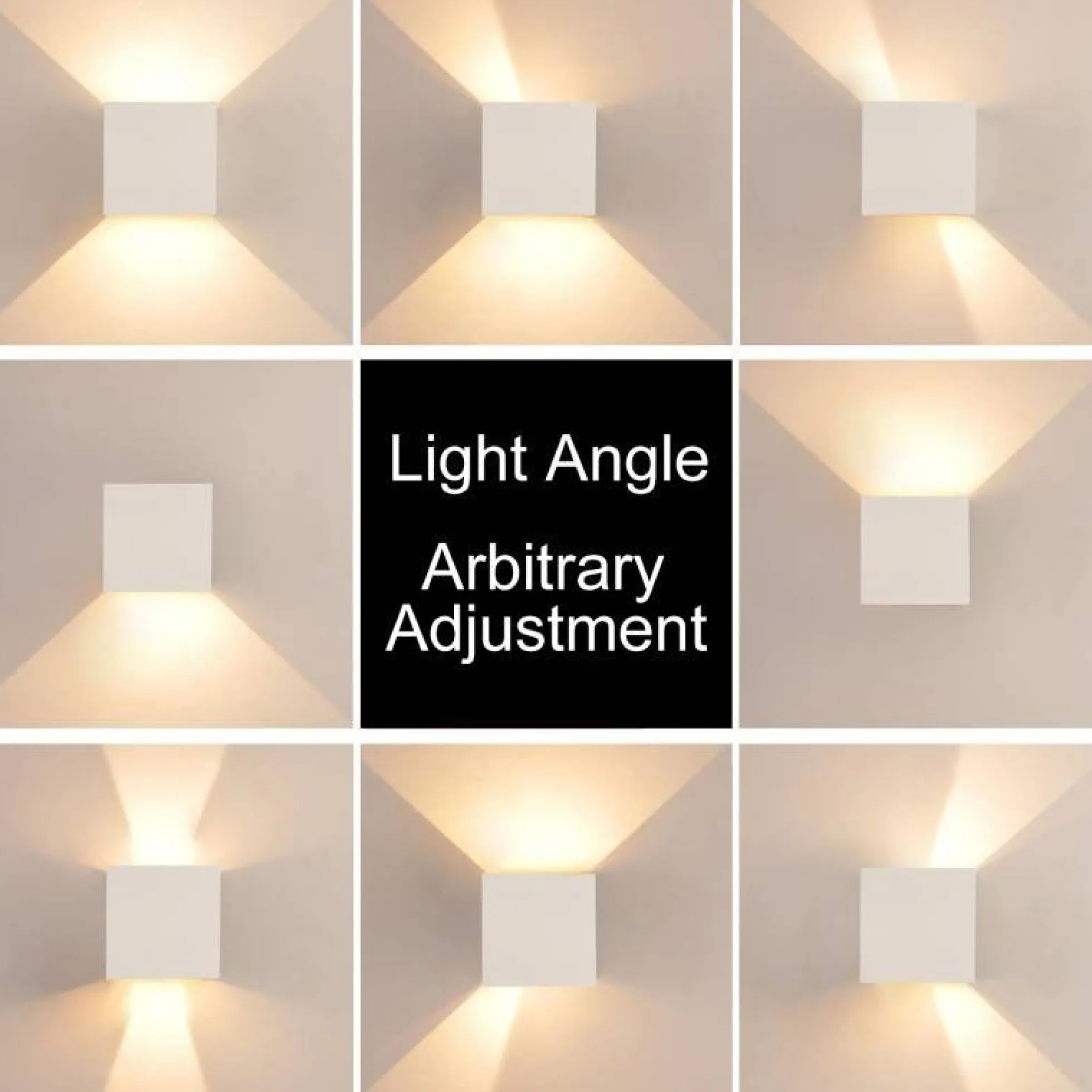 Pack de 2 Apliques de pared "KURTIN" 6W apertura de luz regulable