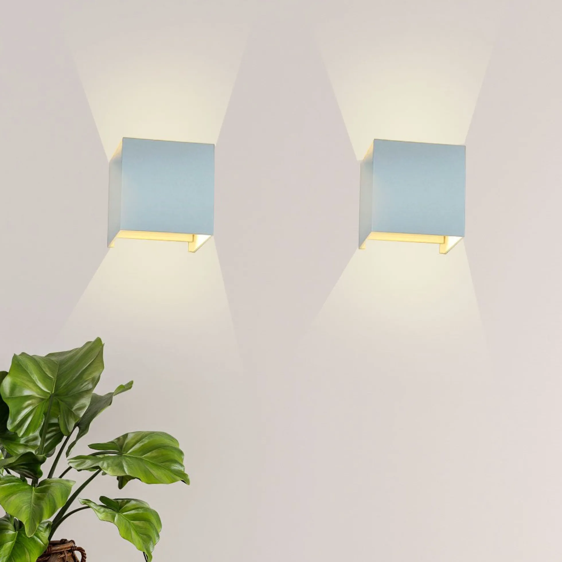 Pack de 2 Apliques de pared "KURTIN" 6W apertura de luz regulable