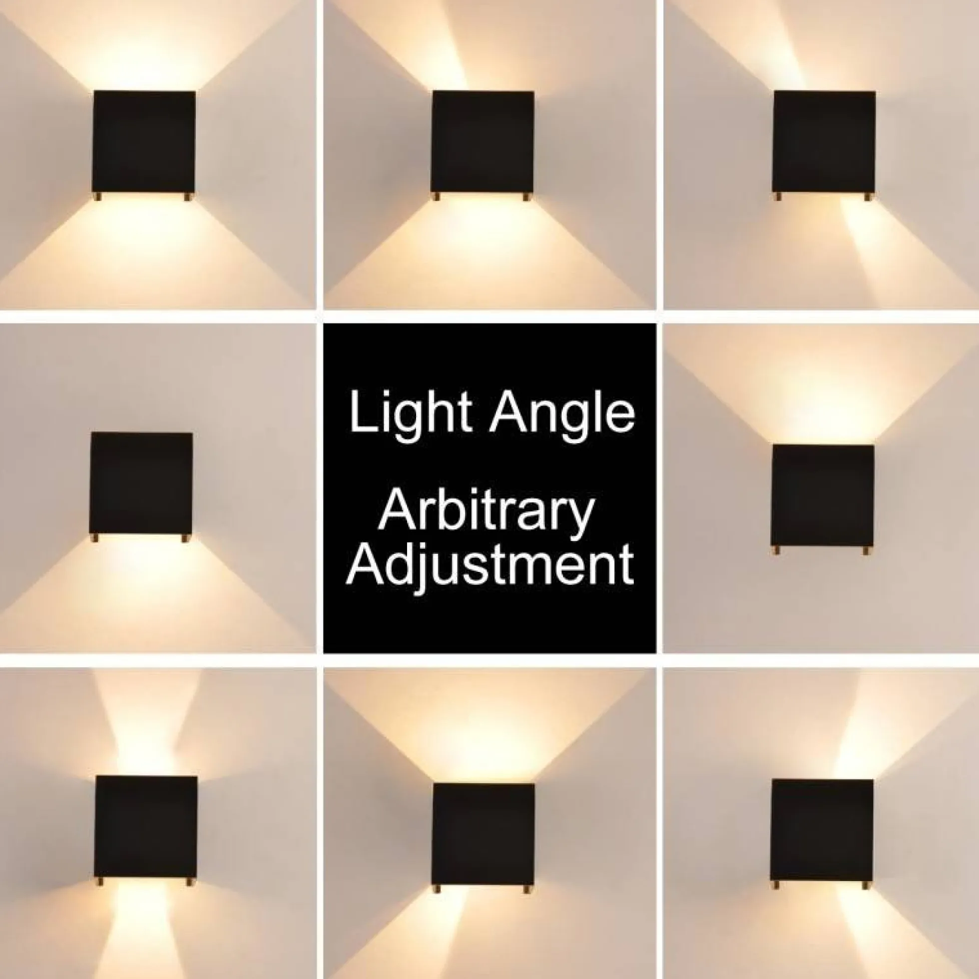 Pack de 4 Apliques de pared "KURTIN" 6W luz up and down regulable