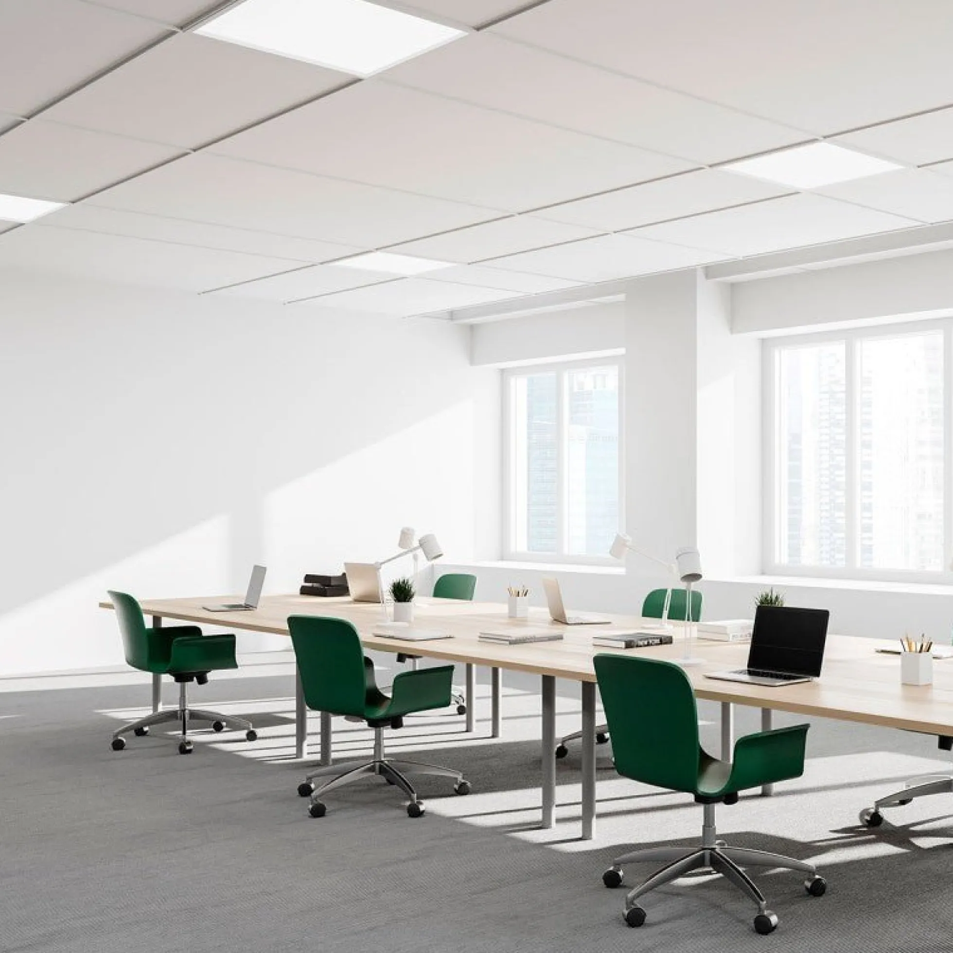 Pack de 8 paneles LED slim 60X60 cm - Driver Philips - 44W - UGR19 - IP40