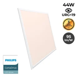 Pack de 8 paneles LED slim 60X60 cm - Driver Philips - 44W - UGR19 - IP40