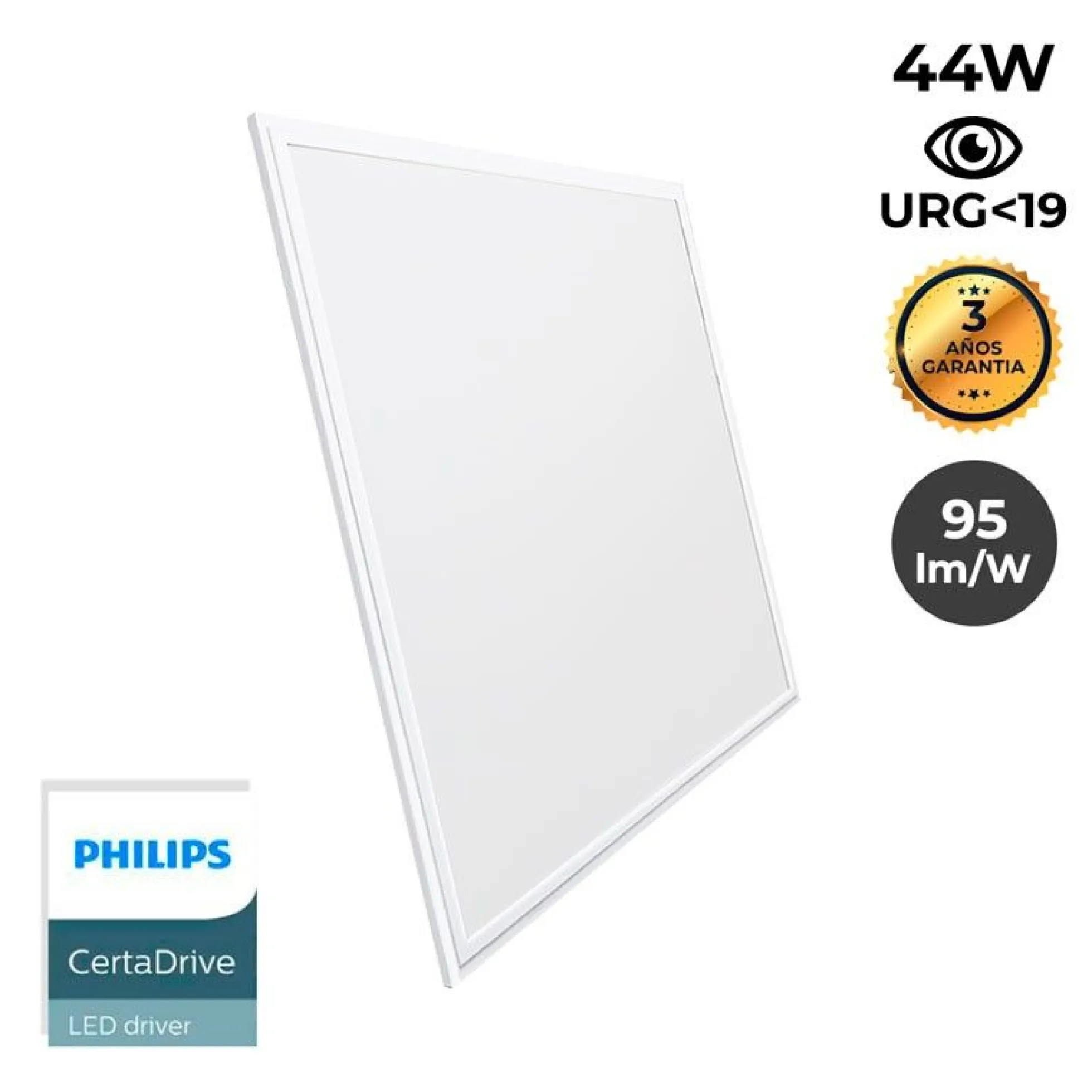 Pack de 20 paneles LED slim 60X60 cm - Driver Philips - 44W - UGR19 - IP40