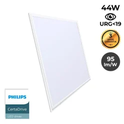 Pack de 4 paneles LED slim 60X60 cm - Driver Philips - 44W - UGR19 - IP40