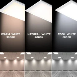 Pack de 2 paneles LED slim 120X30 cm - Driver Philips - 44W - UGR19 - IP40