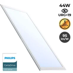 Pack de 12 paneles LED slim 120X30 cm -  Driver Philips - 44W - UGR19 - IP40