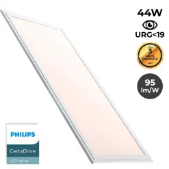 Pack de 12 paneles LED slim 120X30 cm -  Driver Philips - 44W - UGR19 - IP40