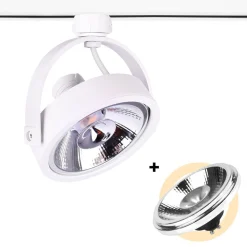 Pack Foco LED de carril trifásico + Bombilla LED AR111 GU10