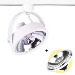 Pack Foco LED de carril trifásico + Bombilla LED AR111 GU10