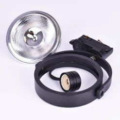 Pack Foco LED de carril trifásico + Bombilla LED AR111 GU10