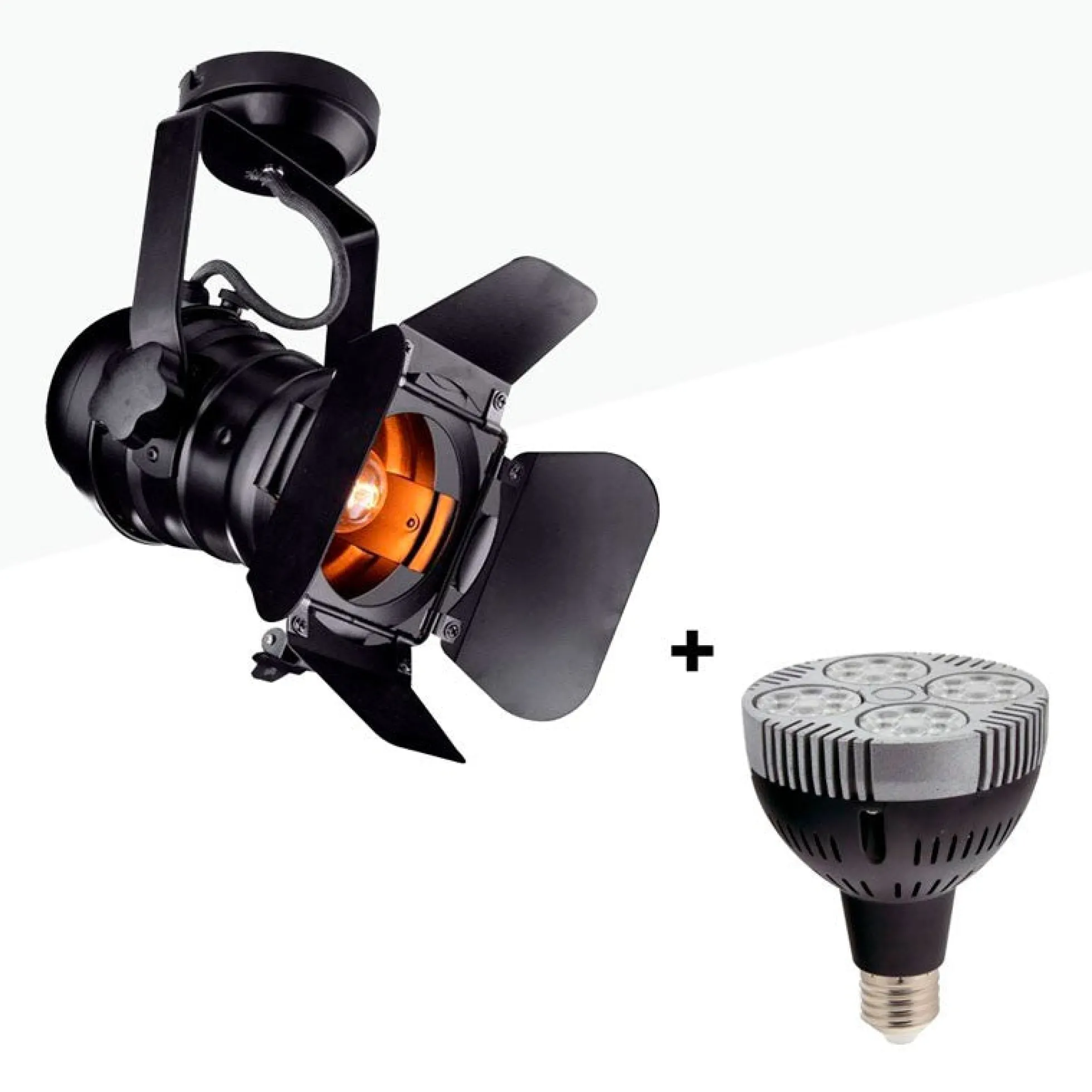 Pack Lámpara de techo o pared "CINEMA" con Bombilla LED PAR30 E27