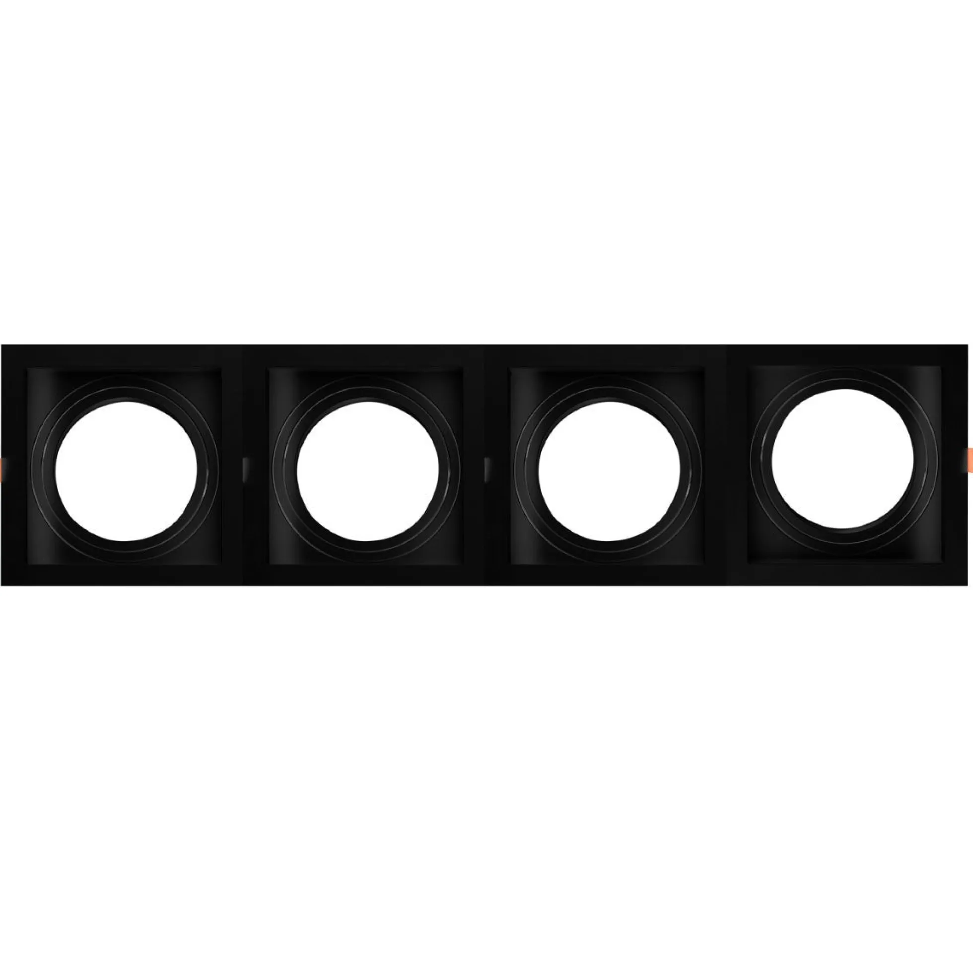 Pack x 4 - Aro downlight cuadrado tipo cardan para bombilla QR111 o AR111 - Corte 155 x 155 mm