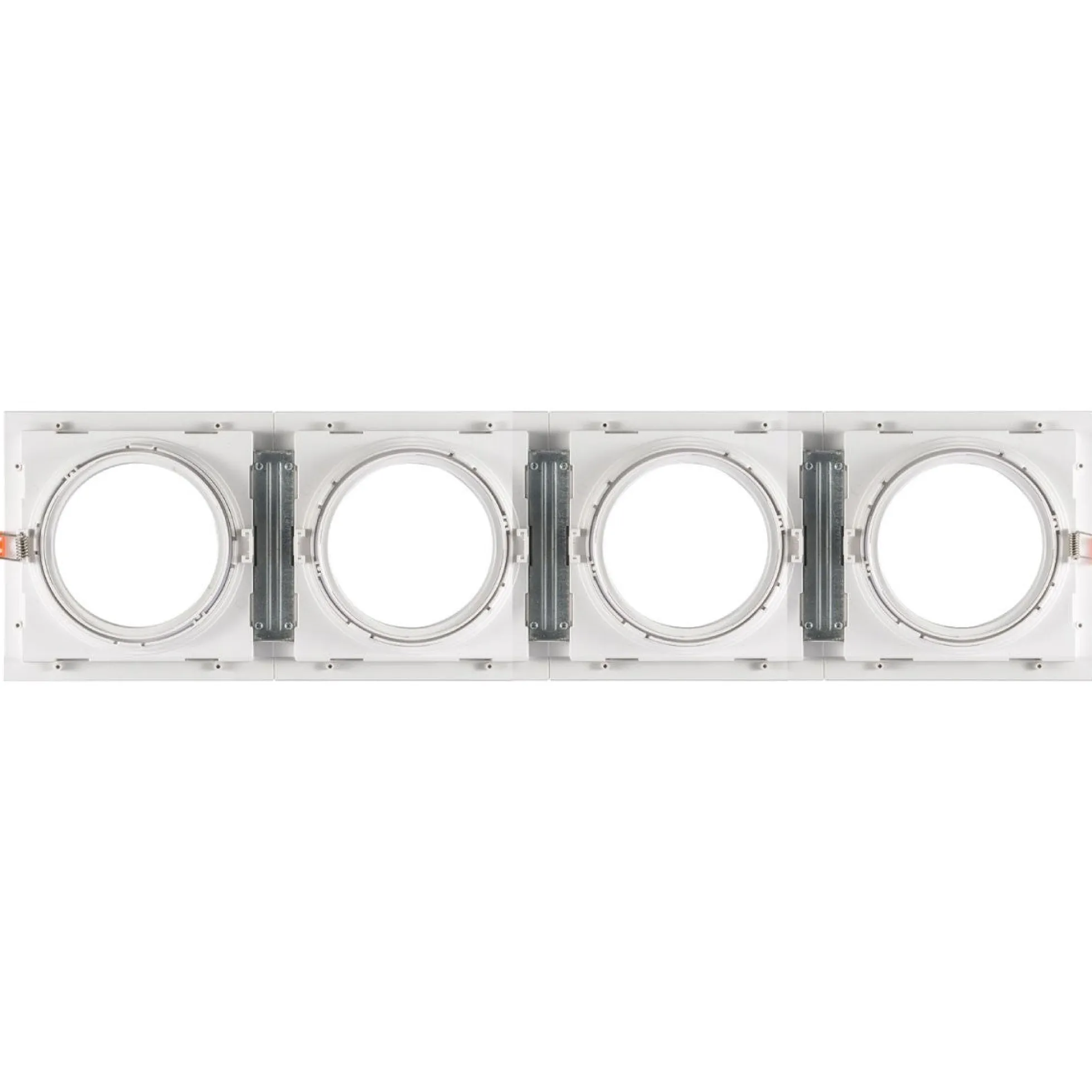 Pack x 4 - Aro downlight cuadrado tipo cardan para bombilla QR111 o AR111 - Corte 155 x 155 mm