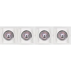 Pack x 4 - Aro downlight cuadrado tipo cardan para bombilla QR111 o AR111 - Corte 155 x 155 mm