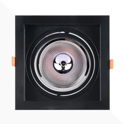 Pack x 4 - Aro downlight cuadrado tipo cardan para bombilla QR111 o AR111 - Corte 155 x 155 mm