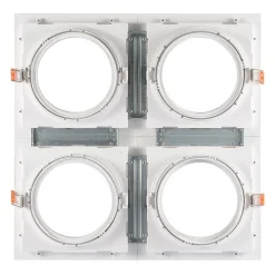 Pack x 4 - Aro downlight cuadrado tipo cardan para bombilla QR111 o AR111 - Corte 155 x 155 mm